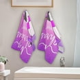 thumbnail image 4 of Christmas Snowman Cute Hand Towels 2 PCS, Purple Xmas Bauble Kitchen Towel Ultra Soft and Highly Absorbent,Decorative Fingertip Face Towel for Bathroom Hotel, 28.3"x 14.4", 4 of 6