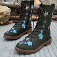 thumbnail image 6 of Rotm Winter Snow Boots for Women Winter Boots for Women Mid-Calf Fashion Casual Knee-High Flat Heel Boots Dark Green,Size 8, 6 of 7