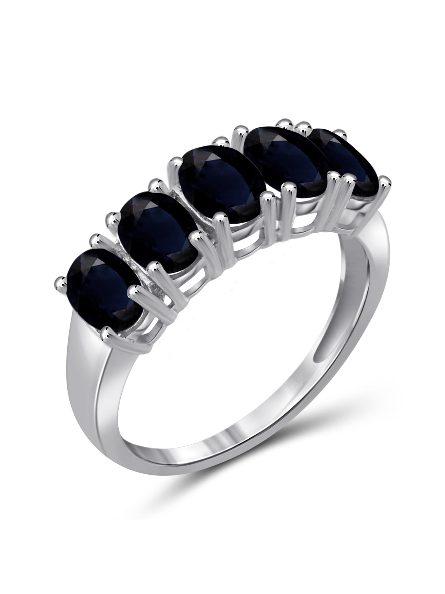 JewelersClub Sapphire Ring Birthstone Jewelry – 3.35 Carat Sapphire 0.925 Sterling Silver Ring Jewelry – Gemstone Rings with Hypoallergenic 0.925 Sterling Silver Band