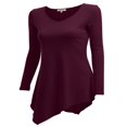 thumbnail image 2 of CHOK Tunique Longue à Manches Longues Col en V pour Femmes Robe T-Shirt, 2 of 3