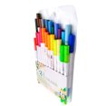 thumbnail image 4 of Graffiti dibujo pintura pluma doble cabeza doble punta cepillo rotulador conjunto acuarela bolígrafos papelería, 24 colores Inevent EL2477-02B, 4 of 7