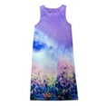thumbnail image 4 of SMihono Summer Boho Maxi Dress pour Femmes Plus Size Femmes Mode en Vrac Poche Sans Manches Longue Dress Imprimer Rétro Dress Plage Balancelle Robe de Soleil, 4 of 5