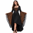 thumbnail image 5 of Witch Costume Women Halloween Costumes 2026 Bat Sleeve Dress Vampire Renaissance Medieval Adult Gothic Dresses Silver M, 5 of 6