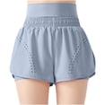 thumbnail image 2 of Feimerou Running Shorts for Women with Liner High Waisted Tummy Control Athletic Shorts Gym Workout Shorts Zipper Pockets S-4xl, 2 of 5