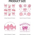 thumbnail image 2 of 4 Pcs Iron on Decals Patches 4 Sizes Pink Bow Gift Box Iron on Stickers Heat Beautiful Transfer Stickers Plastic Washable Patches for Clothes Backpacks Cover, 2 of 5