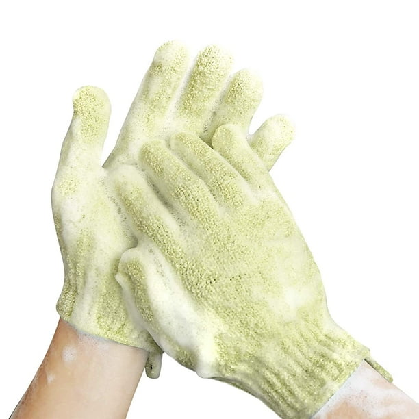 Gants de bain pour douche Gants de lavage exfoliants en luffa naturel  Élimination du