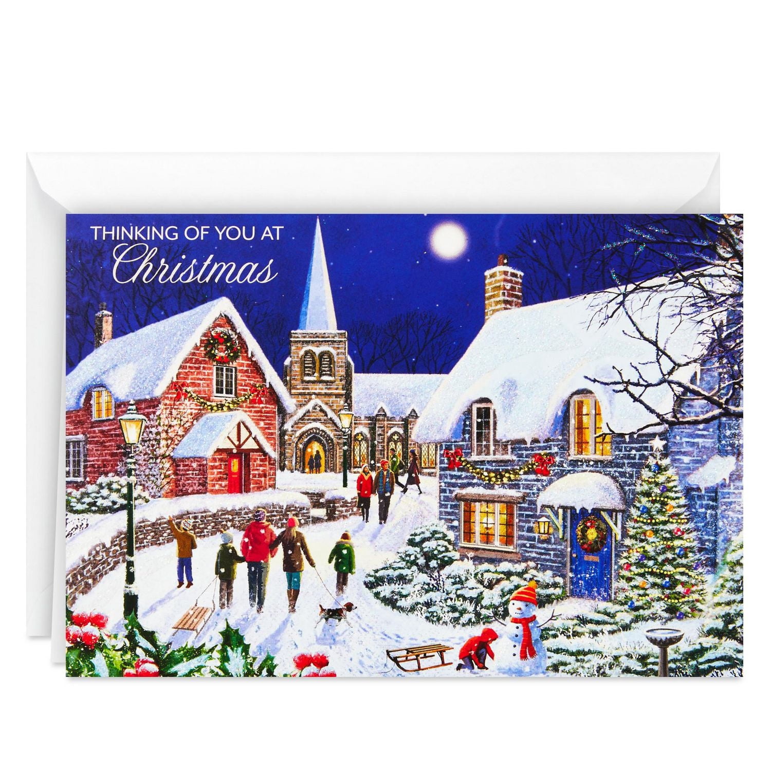 DaySpring Religious Boxed Christmas Cards (Village Church Christmas Blessings), 18 ct.