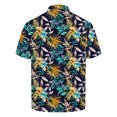 thumbnail image 4 of Awdenio Mens T-shirt Summer Button Printed Short Sleeved Lapel Top Eye-Catching Vintage Style Clothing,Size XS-4XL, 4 of 5