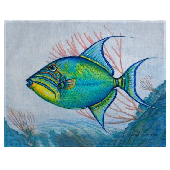 Betsy Drake Interiors Trigger Fish Place Mat Set of 4