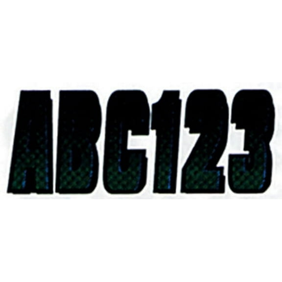 Hardline Boat Lettering Registration Kit 3 in. - 300 Forest Green/Black