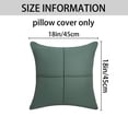 thumbnail image 6 of REGALWOVEN Pack of 2 Square Throw Pillow Covers Waterproof Modern Decorative Sofa Cushion Cases for Living Room, Bedroom Dark Green 18" x 18", 6 of 6