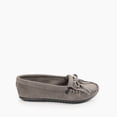 thumbnail image 6 of Minnetonka Women's Kilty Suede Hardsole Moccasin, Grey, 11 M US, 6 of 6