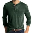 thumbnail image 2 of LEEy-World Mens T Shirt Mens Long Sleeve Super-T Tee Radiant Navy Tall(Green,XL), 2 of 6