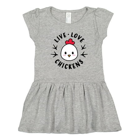 

Inktastic Live Love Chickens Gift Toddler Girl Dress
