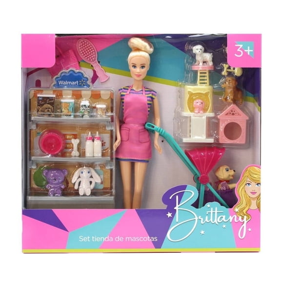 Muñeca Brittany con Accesorios de Cuidado de Mascotas 7 Piezas Multicolor