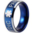 thumbnail image 3 of Blue Tungsten Paramedic Ring, 3 of 5