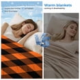 thumbnail image 2 of Farm Buffalo Plaid Cooling Blanket, Lightweight Breathable Summer Throw Blanket with Double Sided Cold Effect, Orange Black Checkered Picnic Beach Blankets Bed Sheet for Hot Sleepers 50"x60", 2 of 8