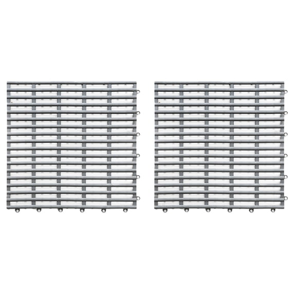 LEORX 2Pack Non-slip Shower Mat PVC Waterproof Floor Pad for Bathroom Grey