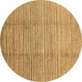 thumbnail image 1 of Ahgly Company Indoor Round Abstract Brown Modern Area Rugs, 4' Round, 1 of 4