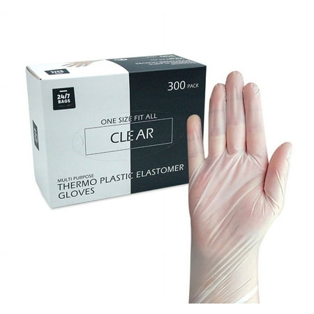 600 Disposable Clear TPE Gloves, BPA-Free, Latex Free, Powder Free, Daily Use, Food Prep, Hair Dyeing and More