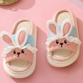 thumbnail image 2 of House Slippers for Woman Thick Heel Open Toe Slip-on Slides Flats Casual Winter Indoor Outdoor Warm Solid Color Home Flat Shoes for Women Pink 7.5, 2 of 8