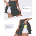 thumbnail image 4 of Xidunhg Women's Pleated Tennis Skirts Athletic Golf Skorts Skirts for Women Layered Skirts Workout Running Dark Grey S, 4 of 9