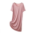 thumbnail image 2 of Women's Short Sleeve Nightgown Crew Neck Ruffle Cuff Polka Soft Comfortable Loose Midi Breathable Cute Loungewear Dress XXL, 2 of 8