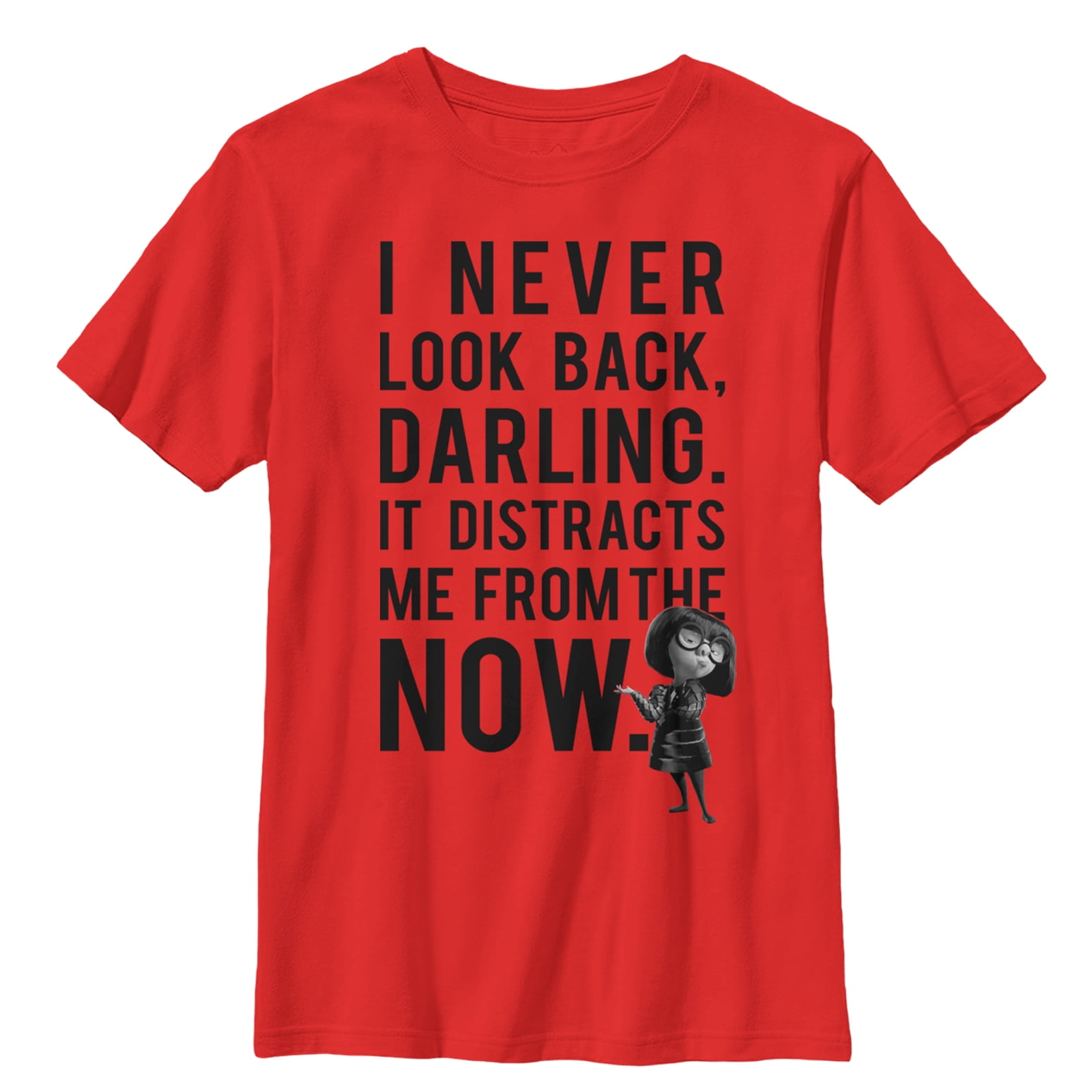 The Incredibles Boy S The Incredibles Edna Mode Never Look Back Graphic Tee Walmart Com Walmart Com