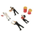 thumbnail image 2 of 1:64 pintado muñeca miniatura de escenario juguetes de plástico personajes de construcción Diorama paisaje accesorio 1:64 negro Yotijar  Modelos en miniatura de personas, 2 of 10