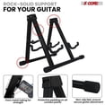 thumbnail image 2 of 5 Core Double Guitar Stand A-Frame with Foam Arms & Non-Slip Rubber – Fits Acoustic, Electric, Bass, Ukulele, Banjo – Yellow, 2 of 10