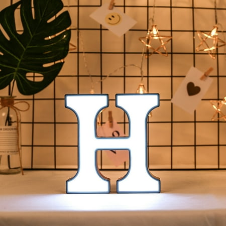 

TANGNADE Creative LED Letter Lights Night Light Plastic English Letters Light Lamp Decor