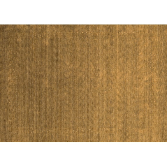 Ahgly Company Indoor Rectangle Abstract Orange Contemporary Area Rugs, 3' x 5'
