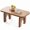 Dark Brown, variant on Furnibear Boho Coffee Table for Living Room with Woven Cane and Arched Wood Legs for Living Room,Black