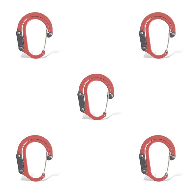 Yuarrent Mosquetón para mochila con anillo en D para exteriores, mosquetón giratorio de 360 grados, llavero con clip, gancho de Pequeña Rot 5Conjunto