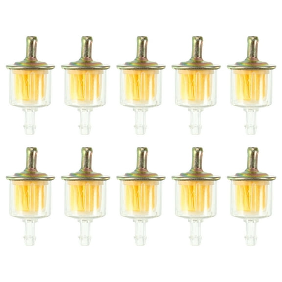 Unique Bargains 10pcs Unique Bargains Fits 1/4 Inch Gas Inline Fuel Filters for Small Engines Mini Bike ATV Motorbike
