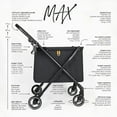 thumbnail image 6 of My Duque: Personal Shopping Cart - Foldable, Portable, Lightweight Cart with Rolling Front Swivel Wheels and Height Adjustable Slider, Foot Brake, Drink Holder, 6 of 14