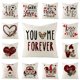thumbnail image 2 of XWQ Caja de almohada de San Valentín romántica cómoda táctil Plaid 45x45cm Lino Valentín Amor de la funda de almohada decorativa para sofá cama de sofá cama XWQ 715087849, 2 of 6