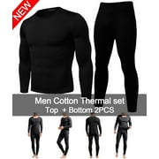 Men's Ultra Soft Thermal Underwear Long Johns Top and Bottom Underwear Pajamas Set