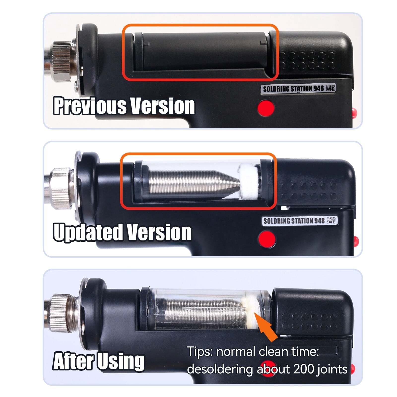 90W Desoldering Station Vacuum Soldering Iron Suction Tin Gun Solder Station Kit