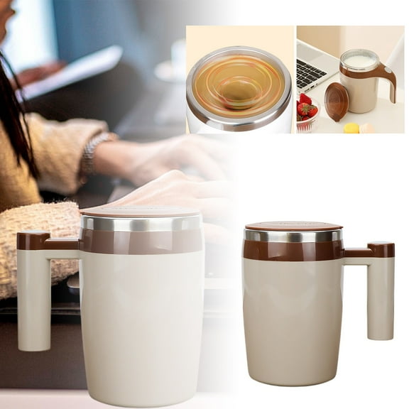 Automatic Stirring Coffee Mug-2025 Stirrer Mug for Coffee,Milk,and Tea-Rechargeable Self-Mixing Cup for Office,Kitchen,or Travel (14 oz,Black)