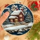 thumbnail image 4 of Fiudx Kit de Casa de Nieve Navideña, Bordado a Mano, Set Completo de Manualidades, Hilos y Agujas de Colores, Decoraciones Personalizadas, Adornos Navideños, Tamaño de 15 Cm, Idea de Regalo Única, 4 of 4