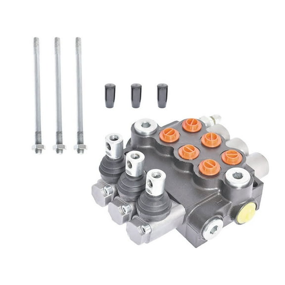 Handdo 3 Spool Hydraulic Control Valve Double Acting 13 GPM 3600 PSI SAE Ports