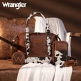 thumbnail image 3 of Wrangler 3Pcs Doctor Bag Sets for Women Top-Handle Satchel Bag with Cell Phone Handbags & Coin Purse, Cow Print-Brown, 3 of 7
