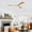 Matte White Natural Wood Metal&Wood Acrylic, variant on XIZE 52" Matte Black Flush Mount Ceiling Fan with Solid Wood Blades, Lights, Remote Control, Quiet 6-Speed Reversible DC Motor for Patio, Living Room, Bedroom, and Office