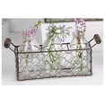 thumbnail image 2 of Blossom Bucket 131-36733 Small Rectangle Decorative Metal Basket with Three Glass Bottles, 2 of 3