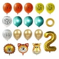 thumbnail image 2 of Cateissary 18 unids/set globo de papel de aluminio globo fiesta de cumpleaños niños decoración de fiesta de cumpleaños suministros de Kits de decoración para fiestas Juego de animales del bosque 2, 2 of 6