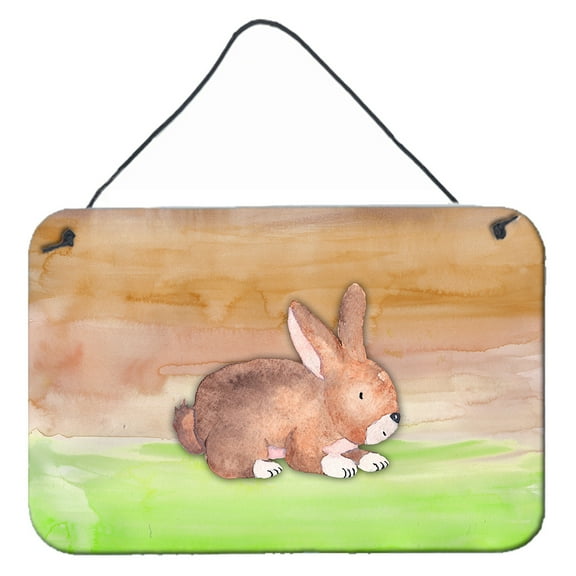 Carolines Treasures BB7410DS812 Rabbit Watercolor Wall or Door Hanging Prints  8x12 multicolor