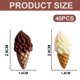 thumbnail image 2 of 40 Uds. De abalorios de resina de helado de postre, botones planos para accesorios artesanales, decoración de funda de teléfono para álbum de recortes, 2 of 6