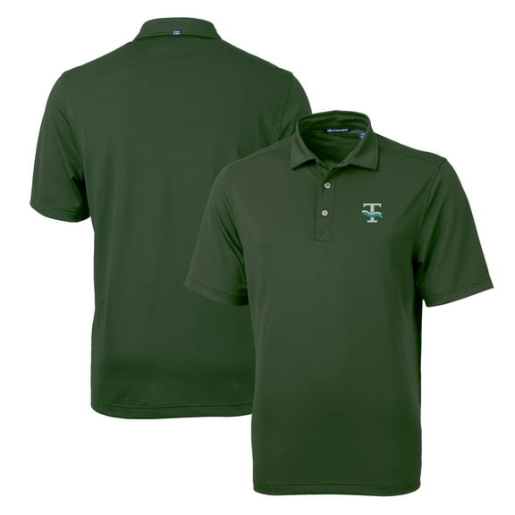 Men's Cutter & Buck Green Tulane Green Wave Team Logo Virtue Eco Pique Recycled Polo