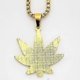 thumbnail image 3 of Man's Fashion Hip Hop Weed Hemp Leaves Marijuana Leaf Pendant 18k Gold Plated Hip Hop King Queen Pendant Necklace Gifts, 3 of 5